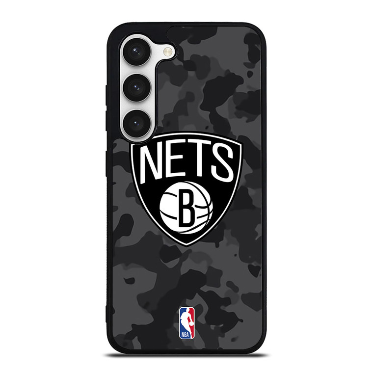 BROOKLYN NETS BLACK CAMO Samsung Galaxy S23 Case Cover