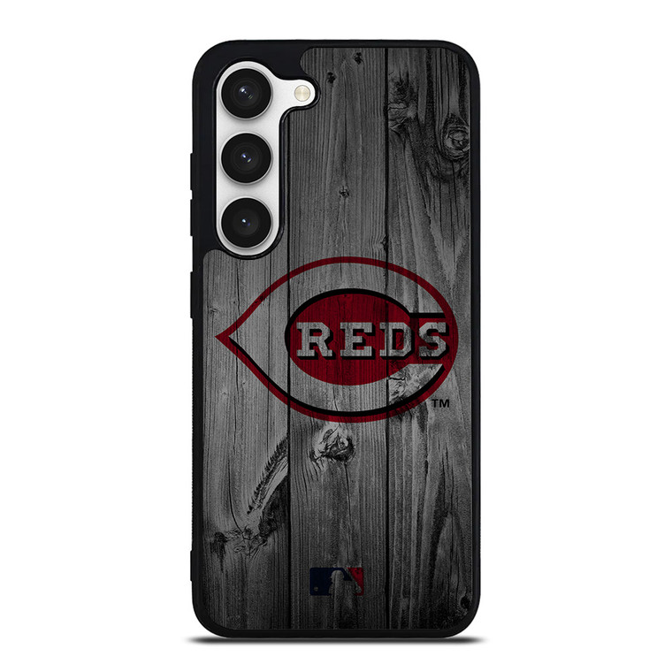 CINCINNATI REDS BASEBALL MLB WOOD LOGO Samsung Galaxy S23 Case Cover