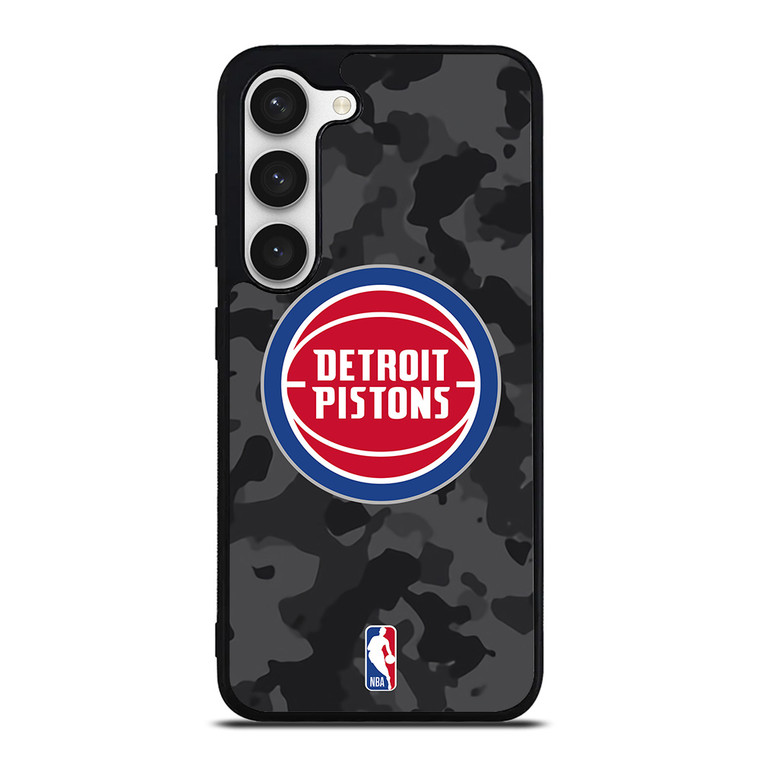 DETROIT PISTONS BLACK CAMO Samsung Galaxy S23 Case Cover