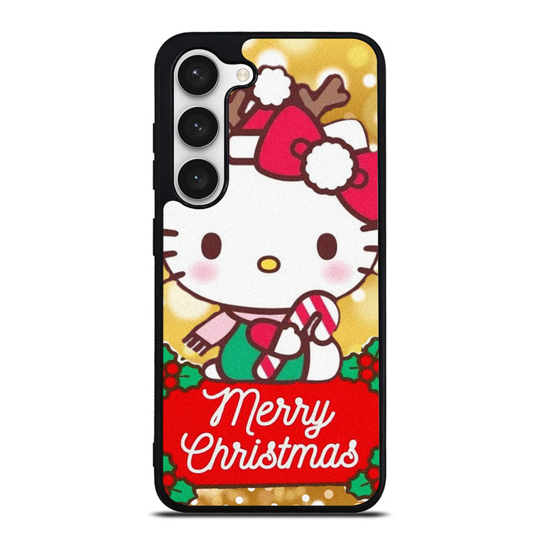 HELLO KITTY MERRY CHRISTMAS GOLD Samsung Galaxy S23 Case Cover