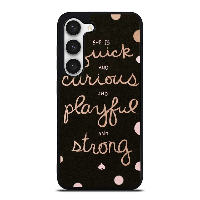 KATE SPADE NEW YORK QUOTES POLKADOT Samsung Galaxy S23 Case Cover