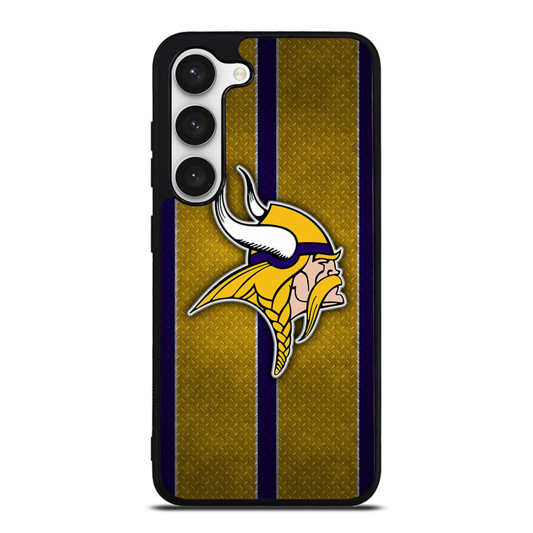 MINNESOTA VIKINGS NFL METAL STRIPE Samsung Galaxy S23 Case Cover