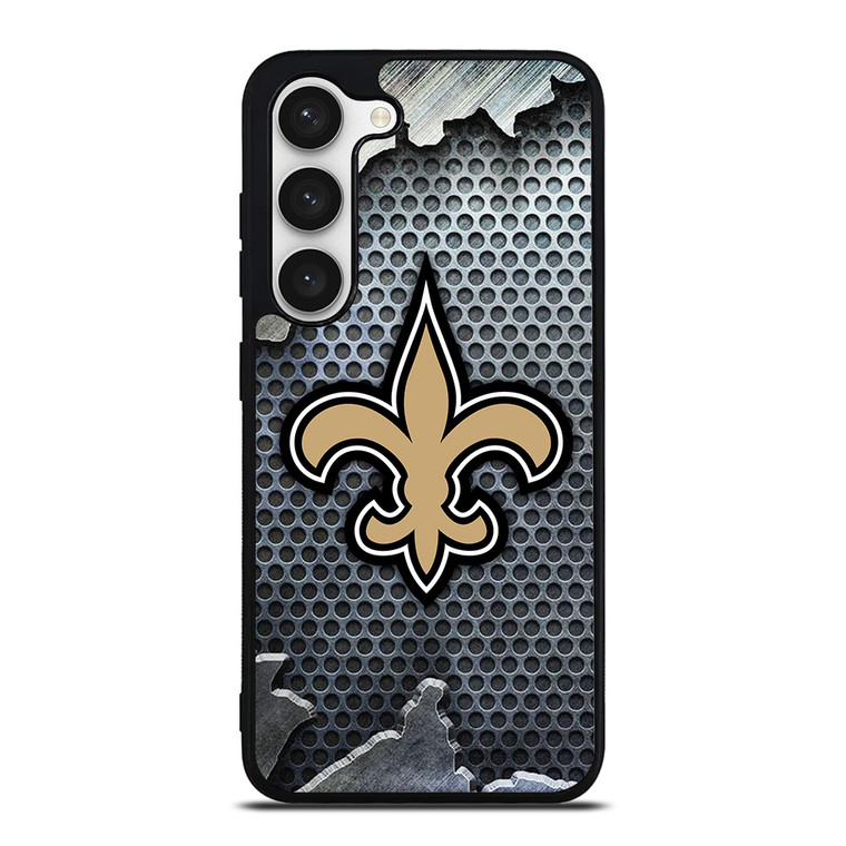 NEW ORLEANS SAINTS BROKEN METAL Samsung Galaxy S23 Case Cover