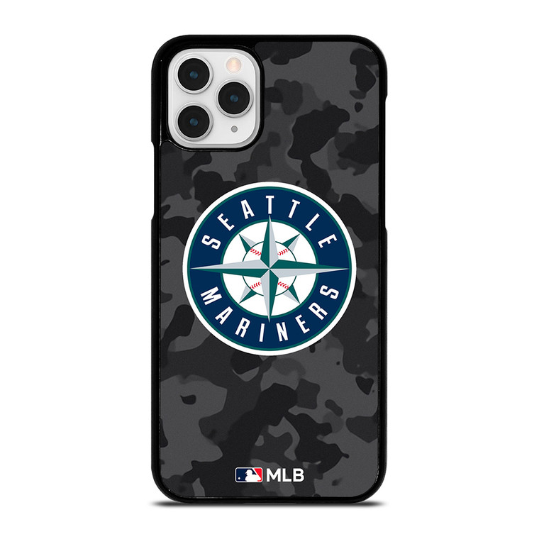 SEATTLE MARINERS BASEBALL BLACK CAMO iPhone 11 Pro Case Cover