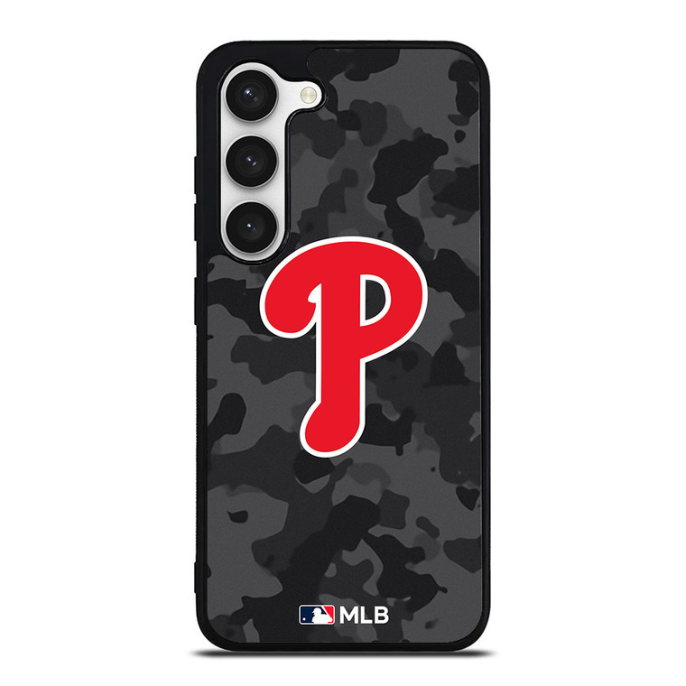 PHILADELPHIA PHILLIES BASEBALL BLACK CAMO Samsung Galaxy S23 Case Cover