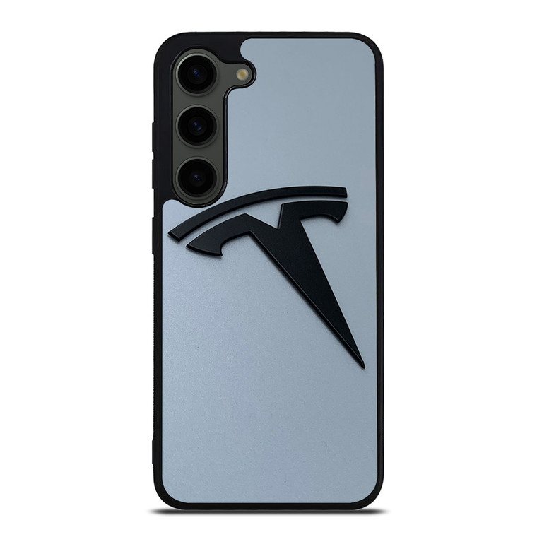 BLACK TESLA CAR LOGO Samsung Galaxy S23 Plus Case Cover