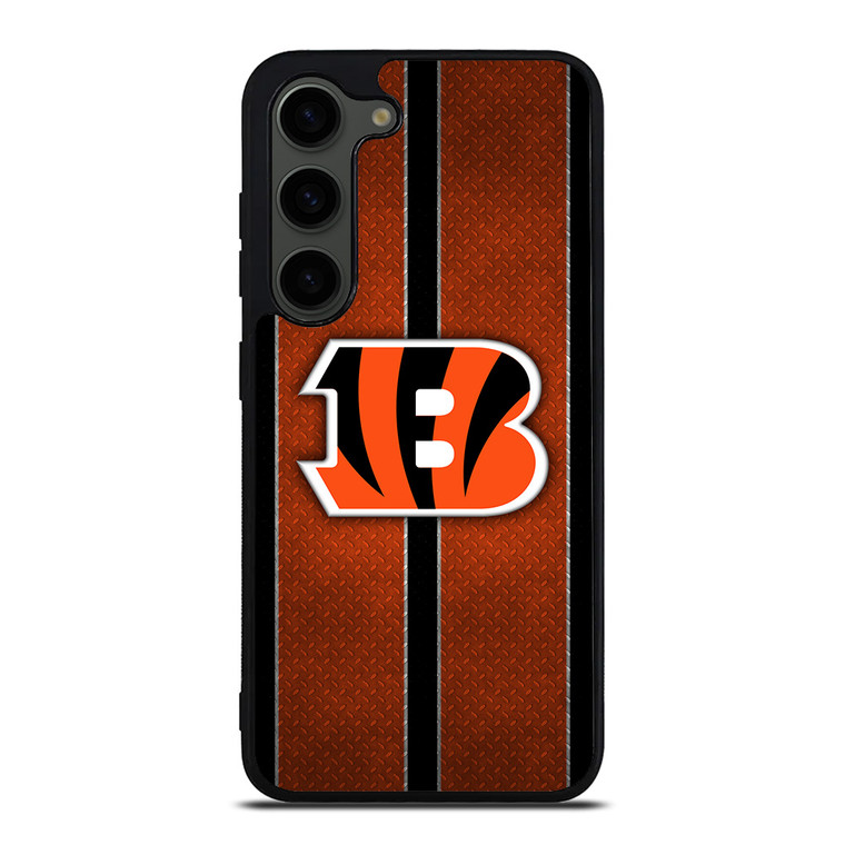 CINCINNATI BENGALS NFL METAL STRIPE Samsung Galaxy S23 Plus Case Cover