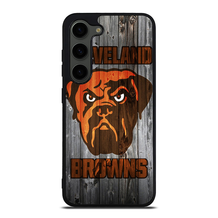 CLEVELAND BROWNS NFL FOOTBALL WOODEN LOGO Samsung Galaxy S23 Plus Case Cover
