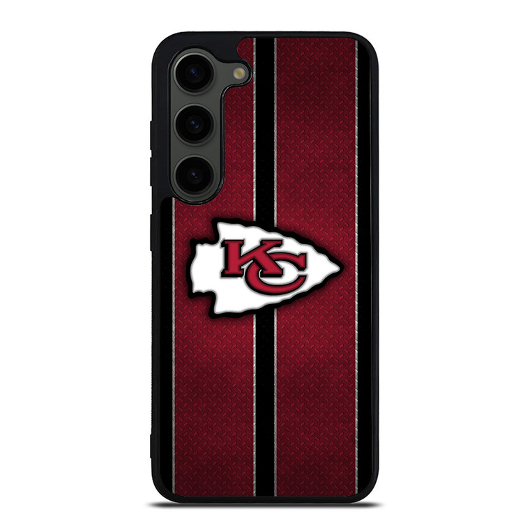 KANSAS CITY CHIEFS NFL METAL STRIPE Samsung Galaxy S23 Plus Case Cover