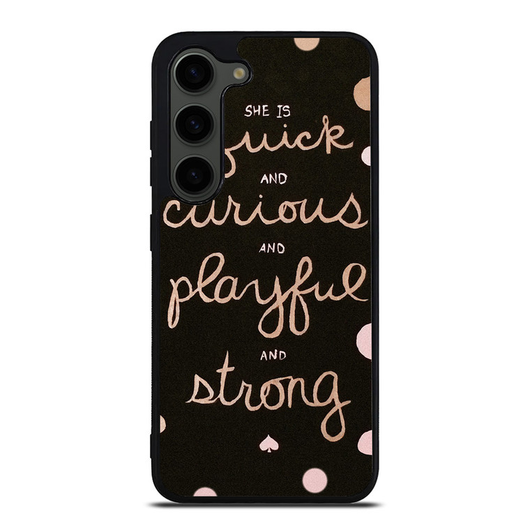 KATE SPADE NEW YORK QUOTES POLKADOT Samsung Galaxy S23 Plus Case Cover