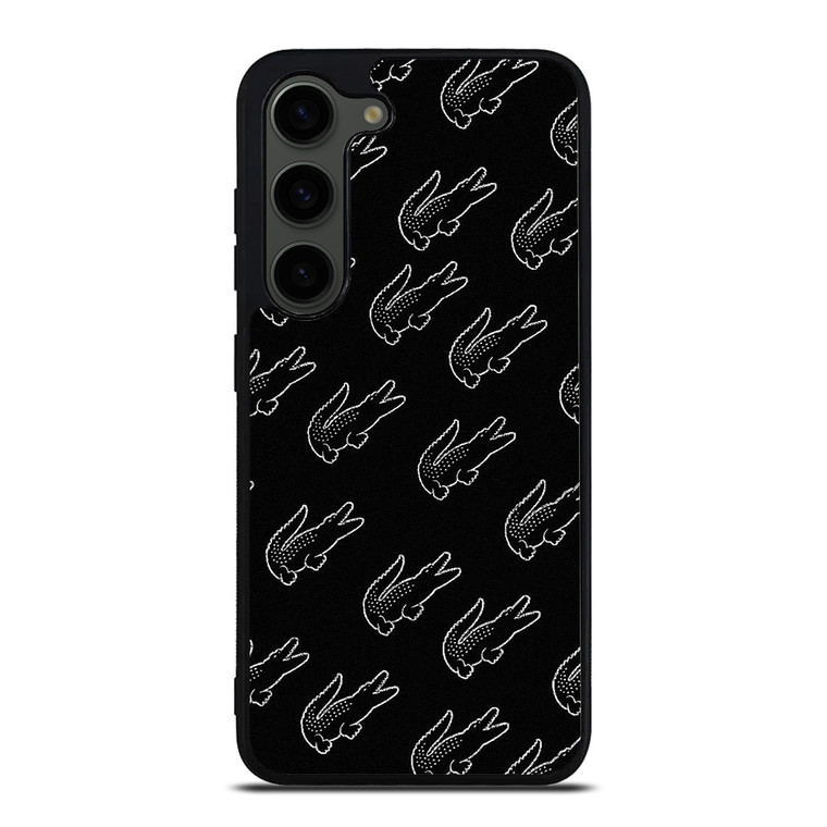 LACOSTE BLACK WHITE Samsung Galaxy S23 Plus Case Cover