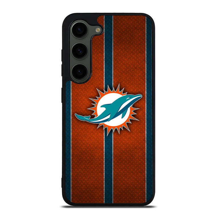 MIAMI DOPHINS NFL METAL STRIPE Samsung Galaxy S23 Plus Case Cover