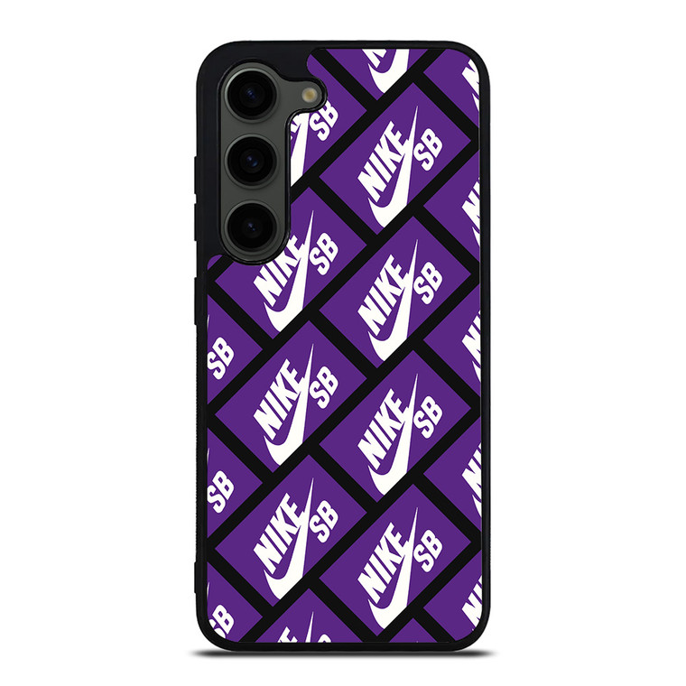 NIKE SB SKATEBOARD BOX PATTERN PURPLE Samsung Galaxy S23 Plus Case Cover