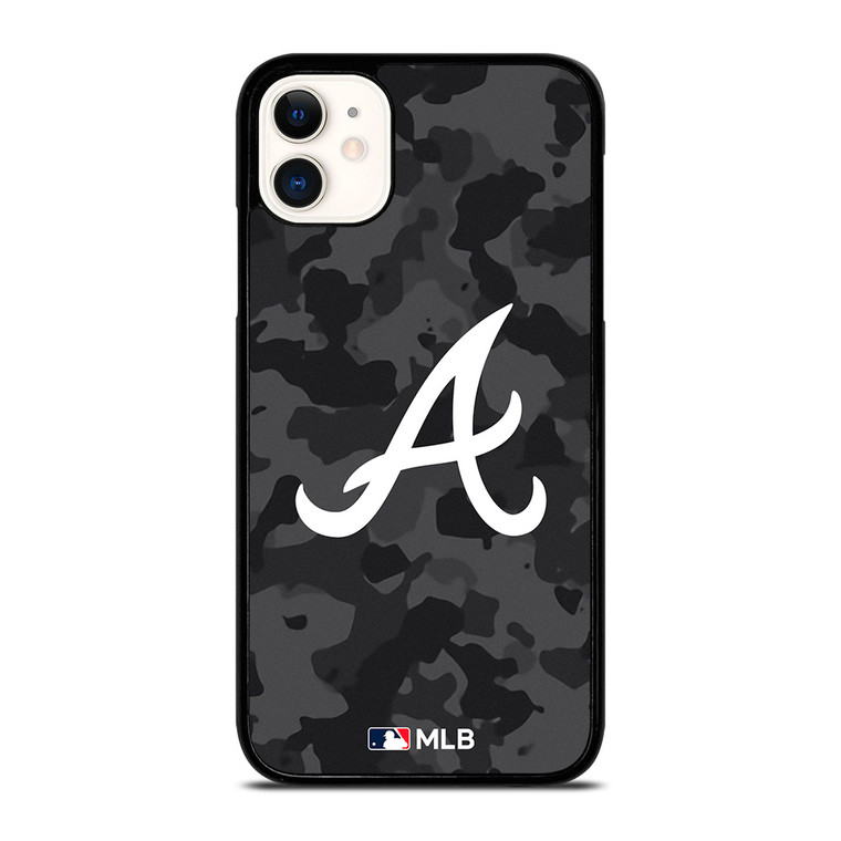 ATLANTA BRAVES BASEBALL BLACK CAMO iPhone 11 Case Cover