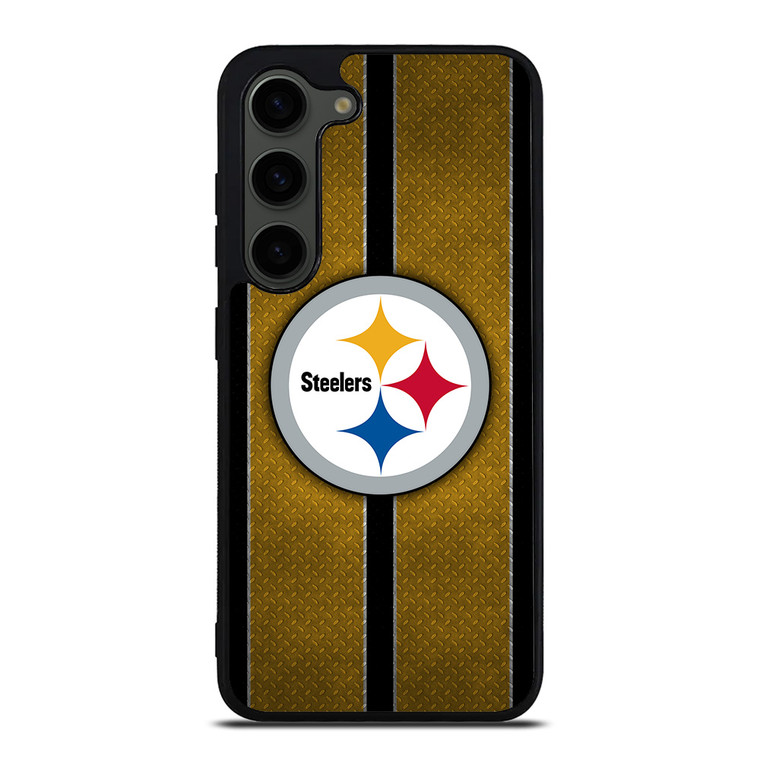 PITTSBURGH STEELERS NFL METAL STRIPE Samsung Galaxy S23 Plus Case Cover