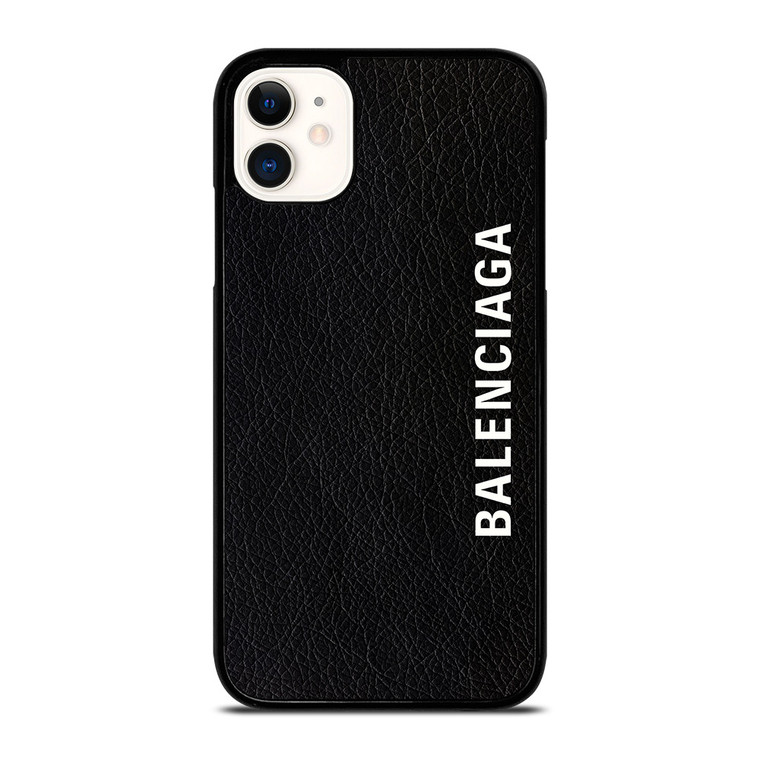 BALENCIAGA LEATHER BLACK iPhone 11 Case Cover
