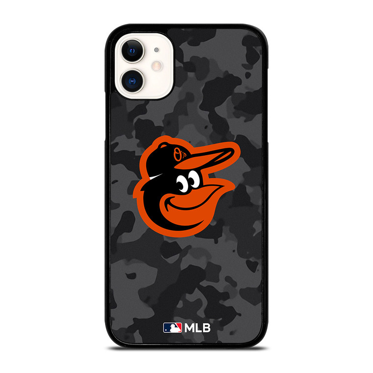 BALTIMORE ORIOLES BASEBALL BLACK CAMO iPhone 11 Case Cover