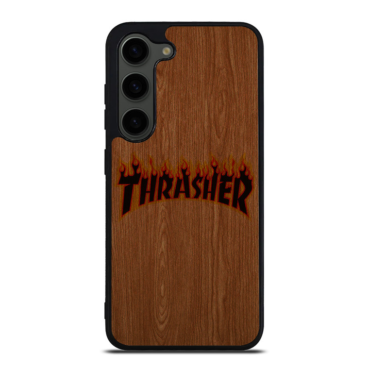 THRASHER SKATEBOARD WOODEN LOGO Samsung Galaxy S23 Plus Case Cover