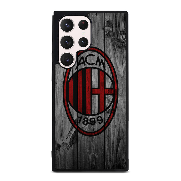 AC MILAN FOOTBALL WOODEN LOGO Samsung Galaxy S23 Ultra Case Cover