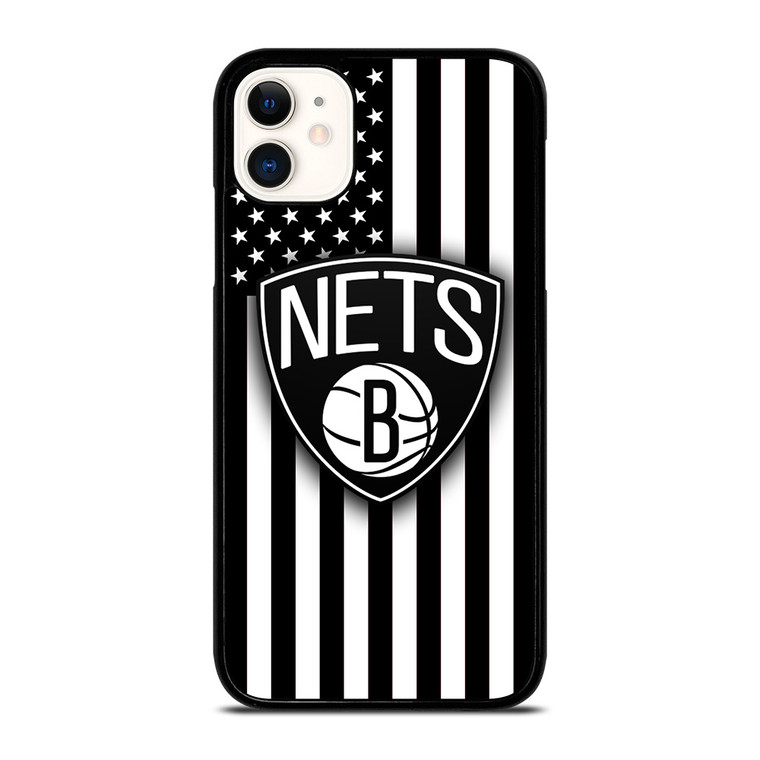 BROOKLYN NETS NBA USA FLAG iPhone 11 Case Cover