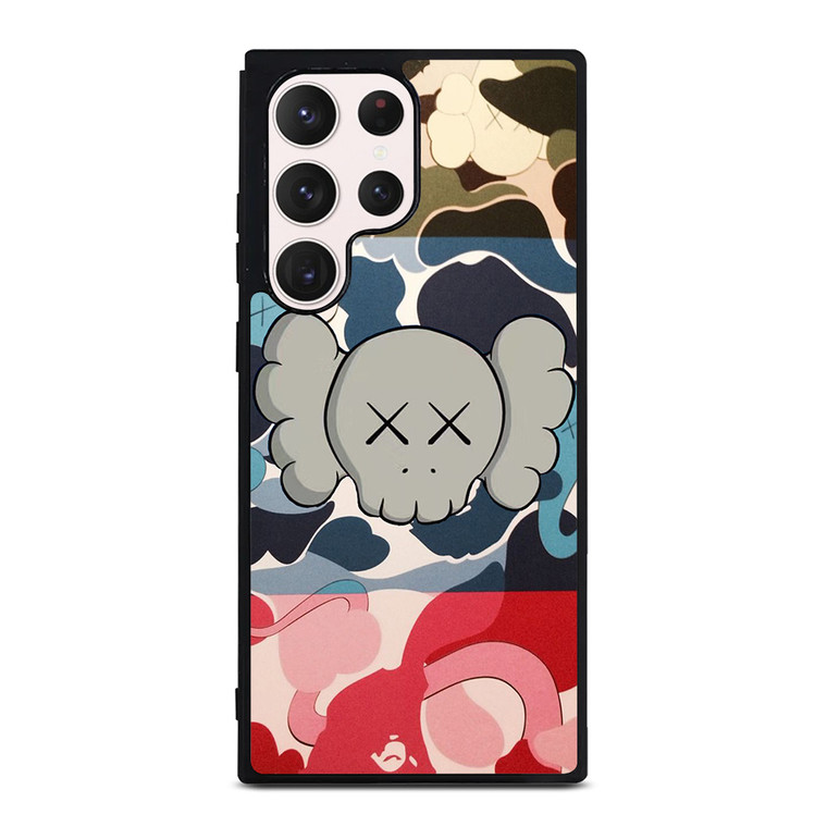 BAPE CAMO KAWS Samsung Galaxy S23 Ultra Case Cover