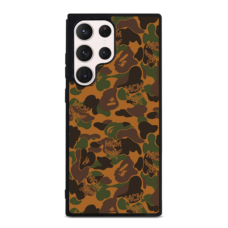 BAPE X MCM WORLDWIDE Samsung Galaxy S23 Ultra Case Cover