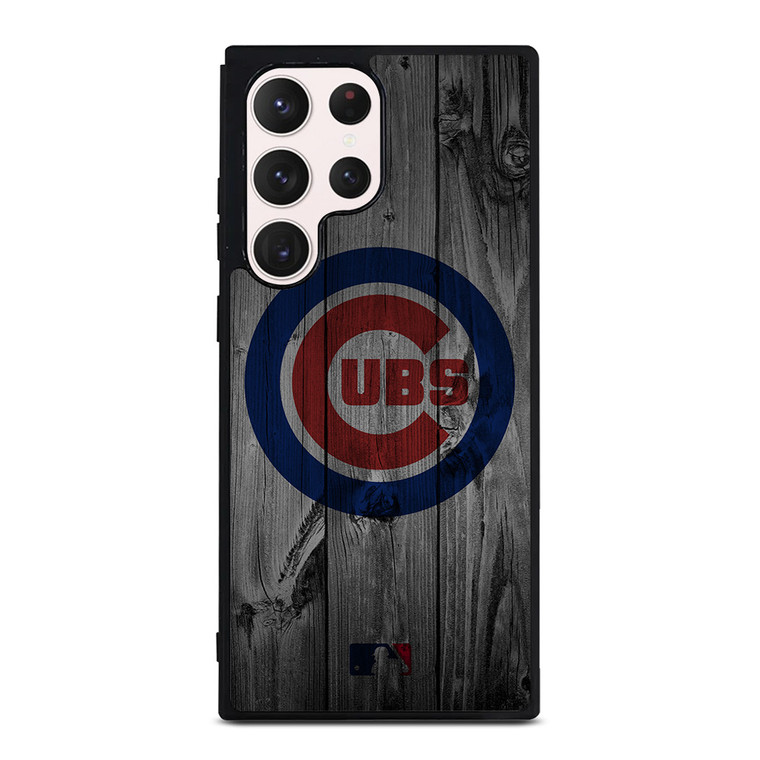 CHICAGO CUBS BASEBALL MLB WOOD LOGO Samsung Galaxy S23 Ultra Case Cover