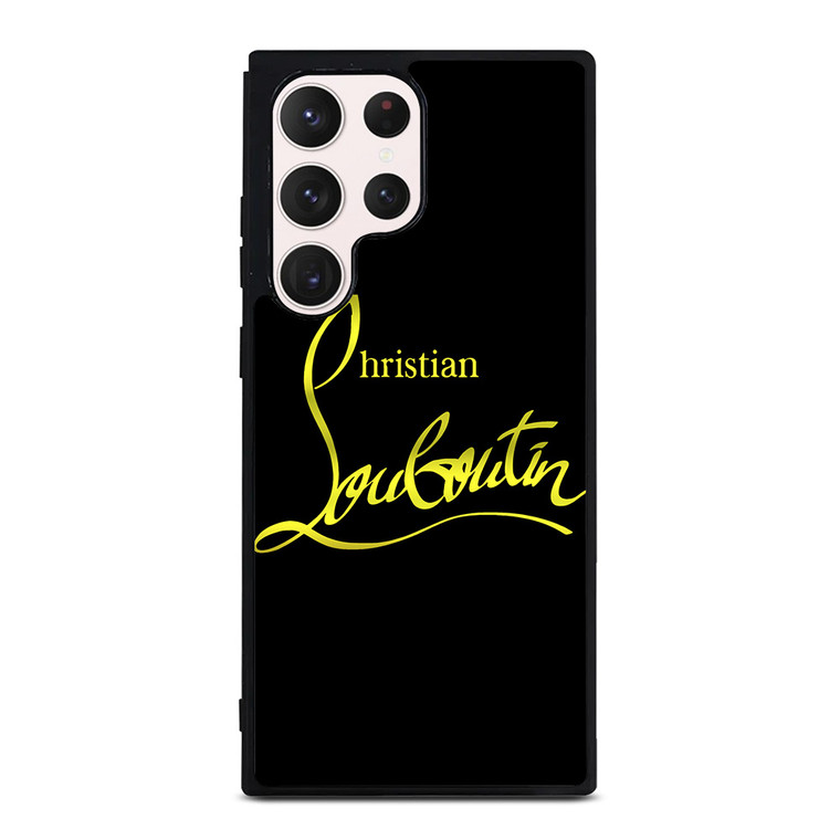 CHRISTIAN LOUBOUTIN GOLD LOGO Samsung Galaxy S23 Ultra Case Cover