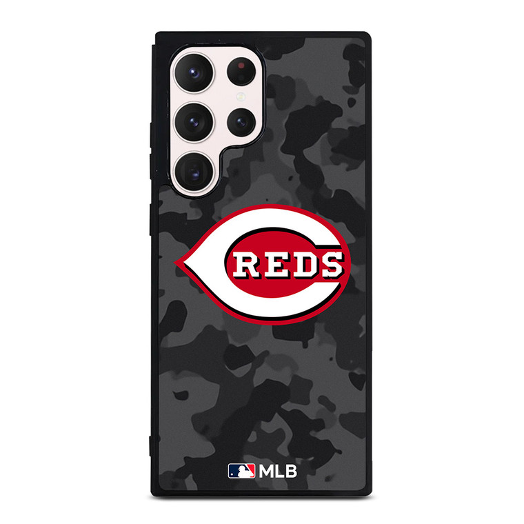CINCINNATI REDS BASEBALL BLACK CAMO Samsung Galaxy S23 Ultra Case Cover