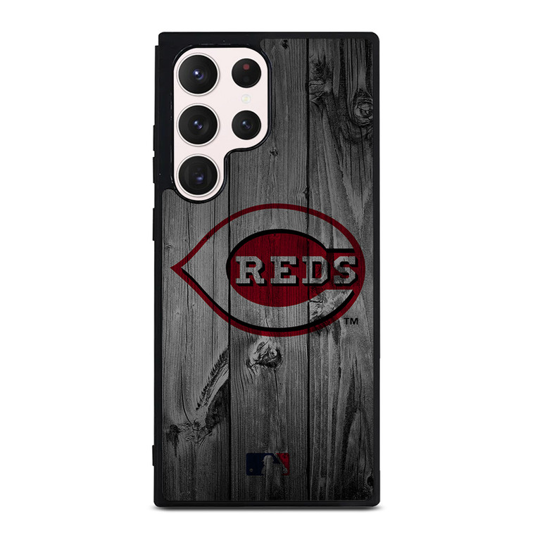 CINCINNATI REDS BASEBALL MLB WOOD LOGO Samsung Galaxy S23 Ultra Case Cover