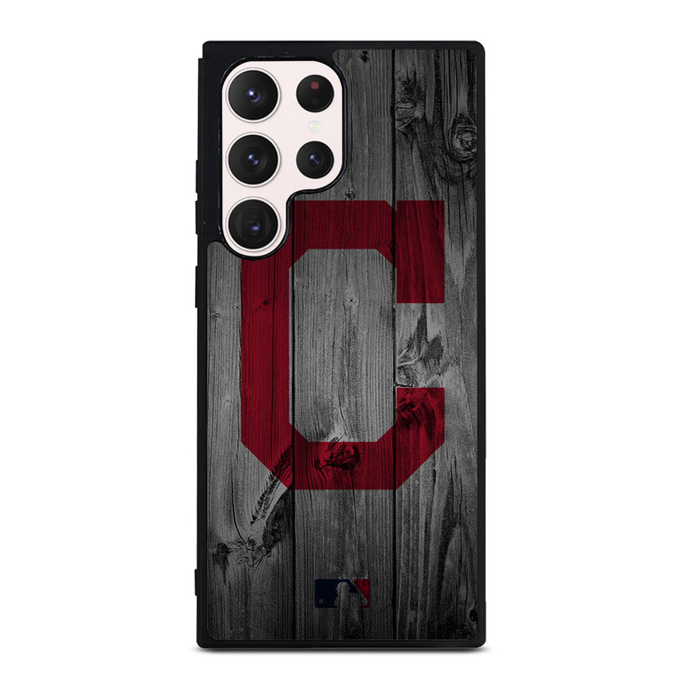 CLEVELAND GUARDIANS BASEBALL MLB WOOD LOGO Samsung Galaxy S23 Ultra Case Cover