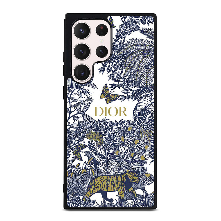 DIOR FLORAL BLUE Samsung Galaxy S23 Ultra Case Cover