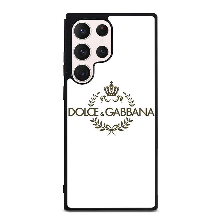 DOLCE AND GABBANA WHITE LOGO Samsung Galaxy S23 Ultra Case Cover