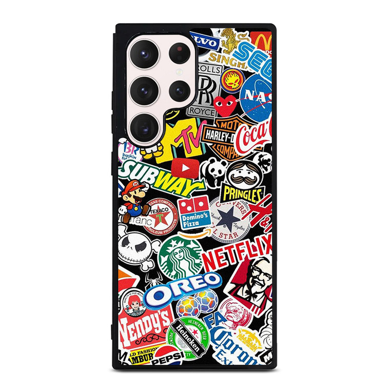 FAMOUS BRAND LOGO MIX Samsung Galaxy S23 Ultra Case Cover