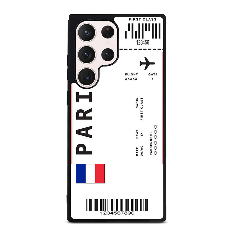 FLIGHT TICKETS FRANCE PARIS Samsung Galaxy S23 Ultra Case Cover