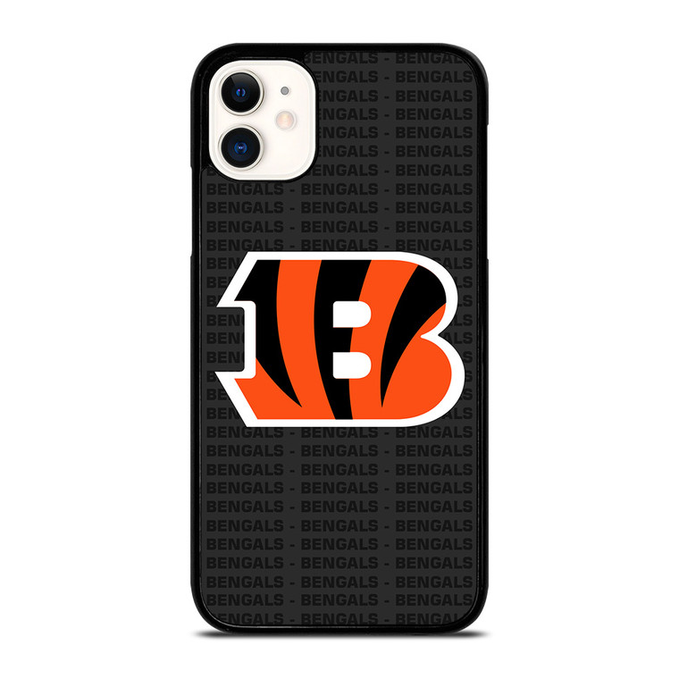 CINCINNATI BENGALS FOOTBALL TEXT iPhone 11 Case Cover