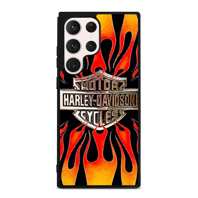 HARLAY DAVIDSON MOTOR FIRE LOGO Samsung Galaxy S23 Ultra Case Cover