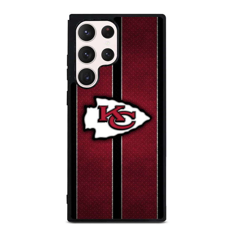 KANSAS CITY CHIEFS NFL METAL STRIPE Samsung Galaxy S23 Ultra Case Cover