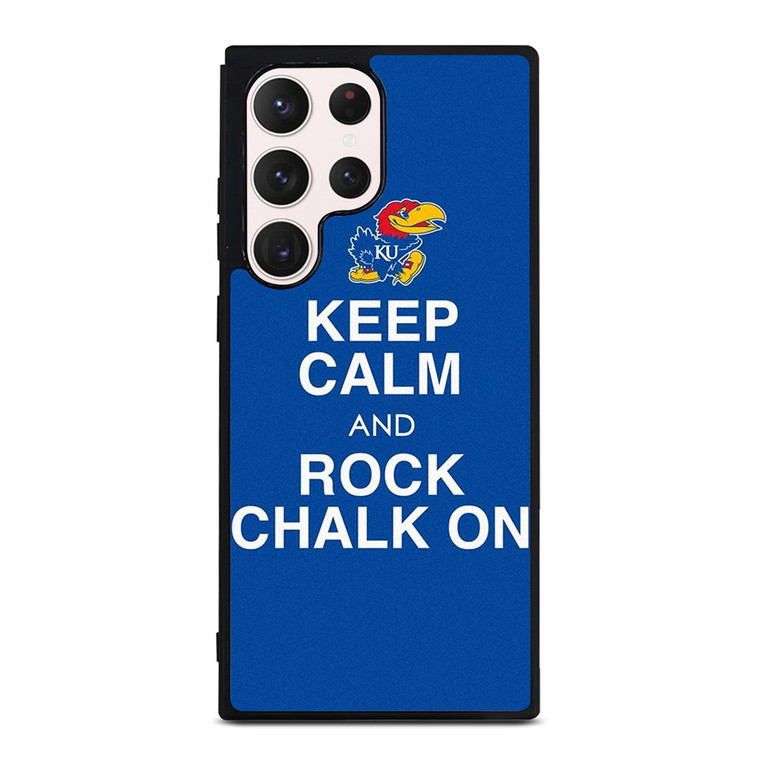 KEEP CALM AND ROCK CHALK KANSAS JAYHAWKS Samsung Galaxy S23 Ultra Case Cover