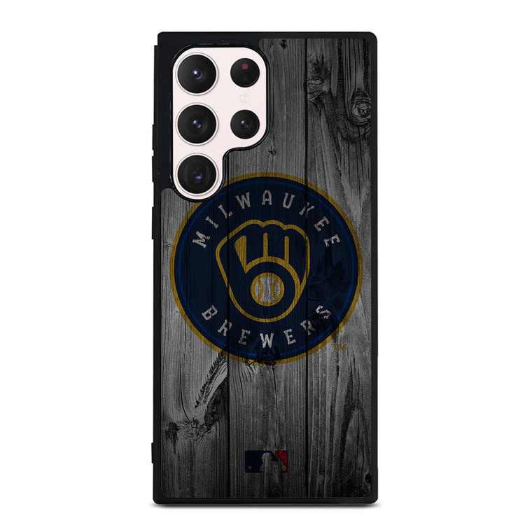 MILWAUKEE BREWERS BASEBALL MLB WOOD LOGO Samsung Galaxy S23 Ultra Case Cover