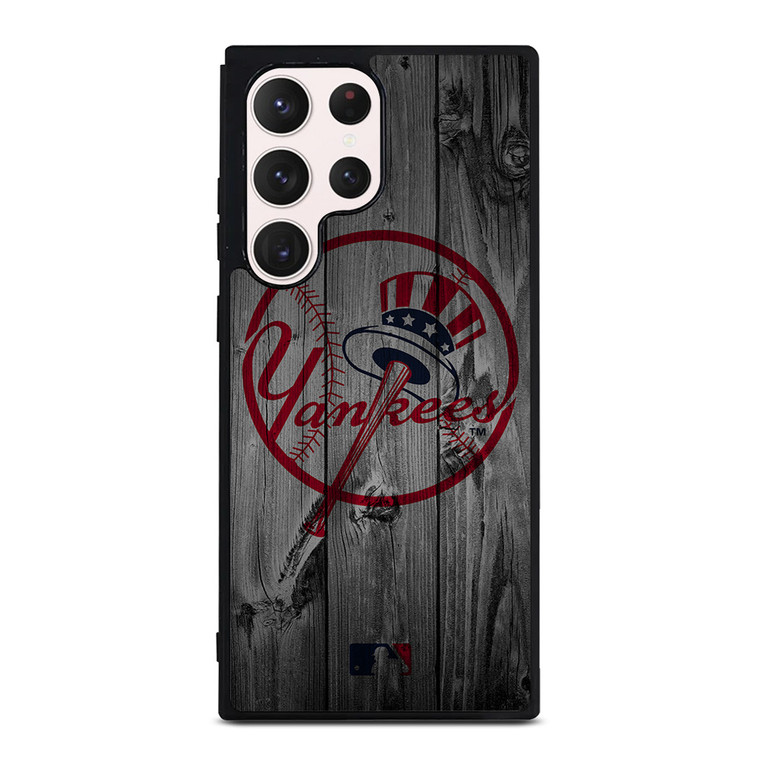 NEW YORK YANKEES BASEBALL MLB WOOD LOGO Samsung Galaxy S23 Ultra Case Cover
