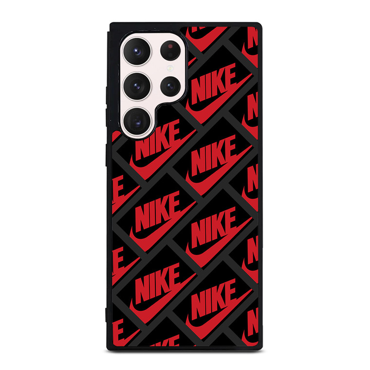 NIKE BOX BLACK PATTERN Samsung Galaxy S23 Ultra Case Cover
