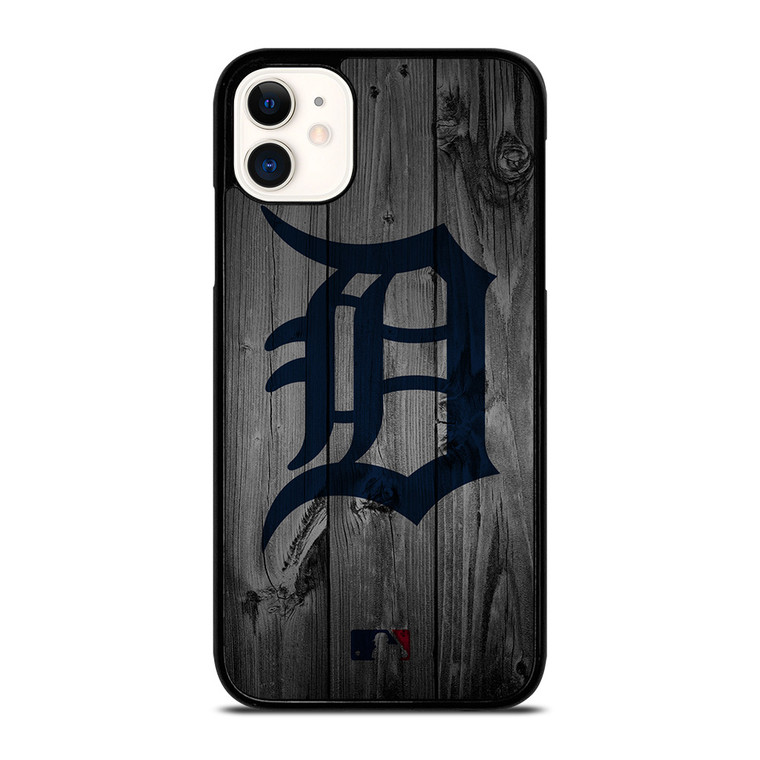 DETROIT TIGERS BASEBALL MLB WOOD LOGO iPhone 11 Case Cover