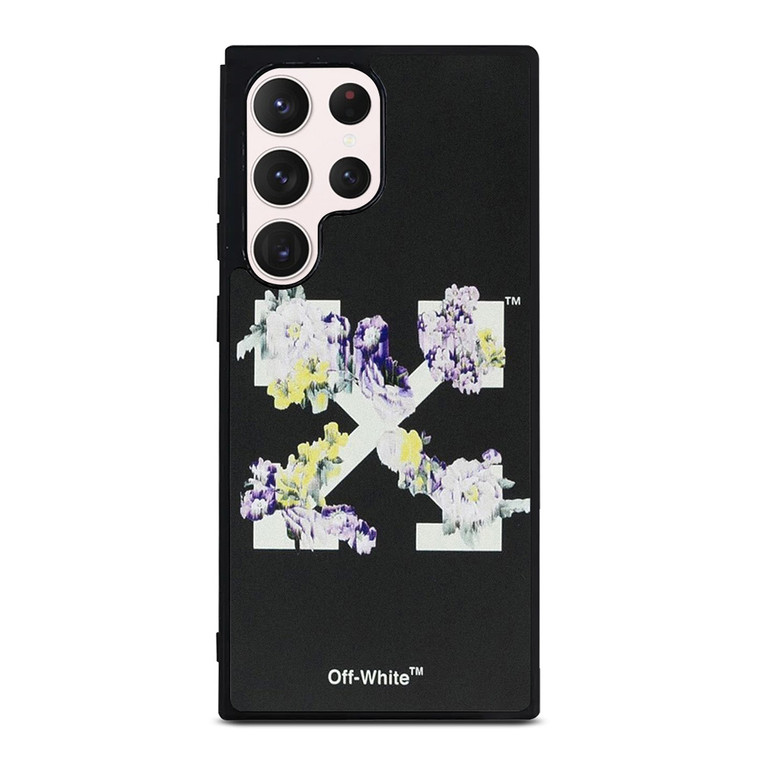 OFF WHITE FLORAL LOGO Samsung Galaxy S23 Ultra Case Cover