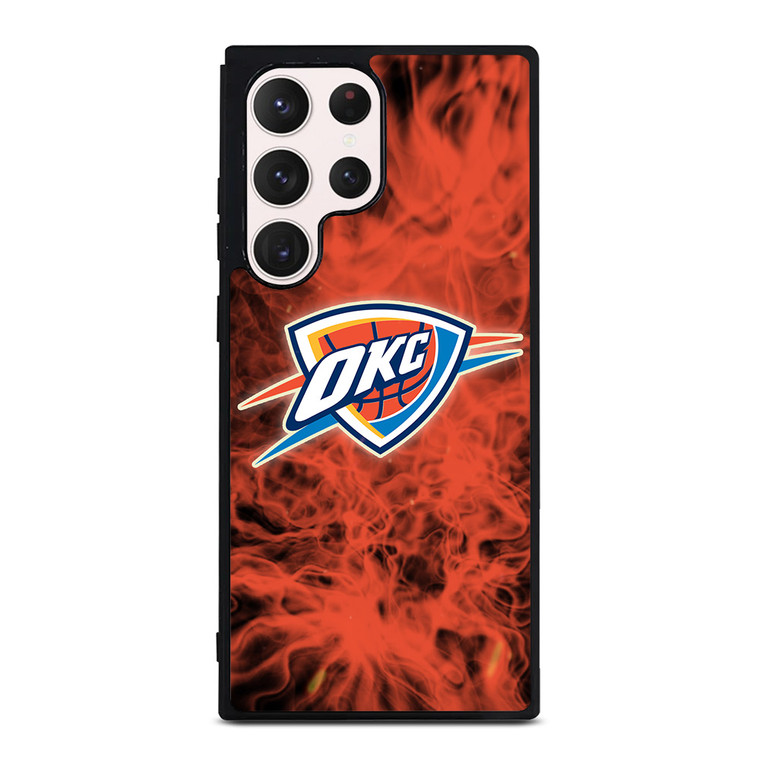 OKLAHOMA CITY THUNDERS BASKETBALL NBA FIRE Samsung Galaxy S23 Ultra Case Cover