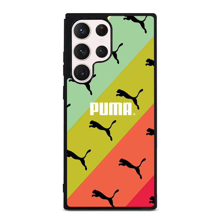 PUMA LOGO STRIPE PATTERN Samsung Galaxy S23 Ultra Case Cover