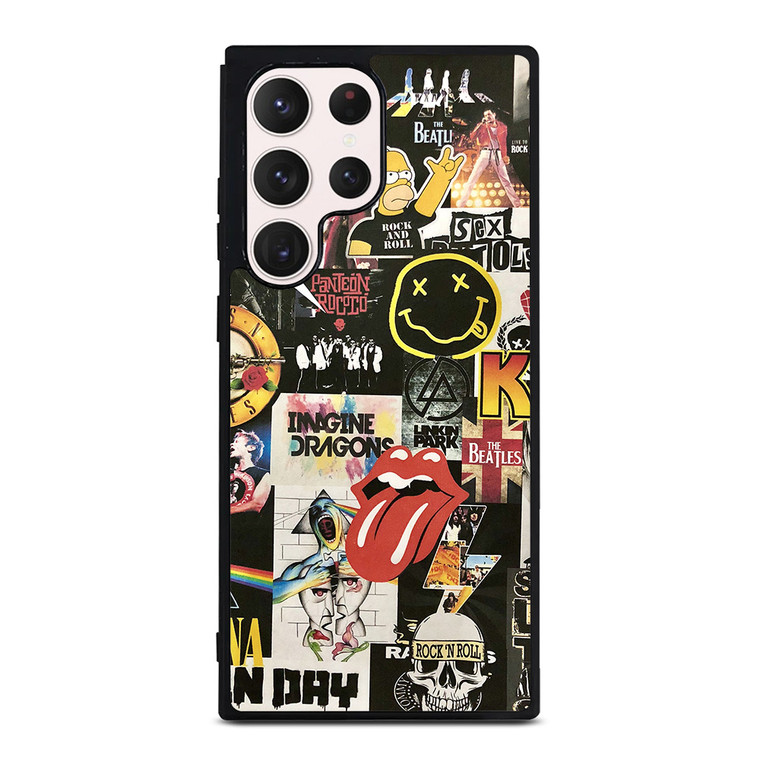 ROCK AND ROLL BAND COLLAGE Samsung Galaxy S23 Ultra Case Cover