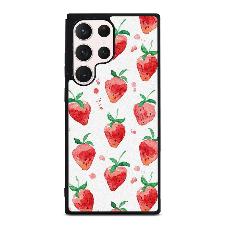 STRAWBERRY BRUSHED PATTERN Samsung Galaxy S23 Ultra Case Cover