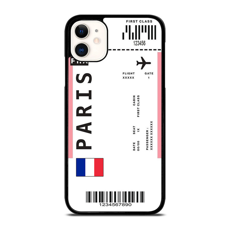 FLIGHT TICKETS FRANCE PARIS iPhone 11 Case Cover