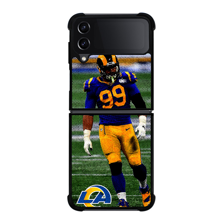AARON DONALD 99 LOS ANGELES RAMS NFL FOOTBALL 2 Samsung Galaxy Z Flip 4 Case Cover